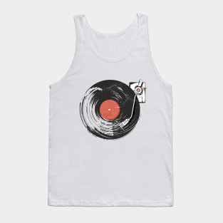 Vinyl Schallplatte Plattenspieler LP DJ Musik Retro Tank Top